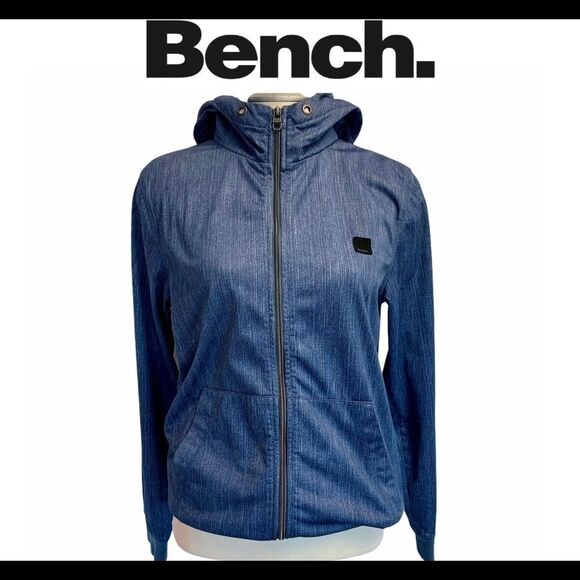 Bench blue zipup Hoodie jacket size Large - Picture 1 of 9